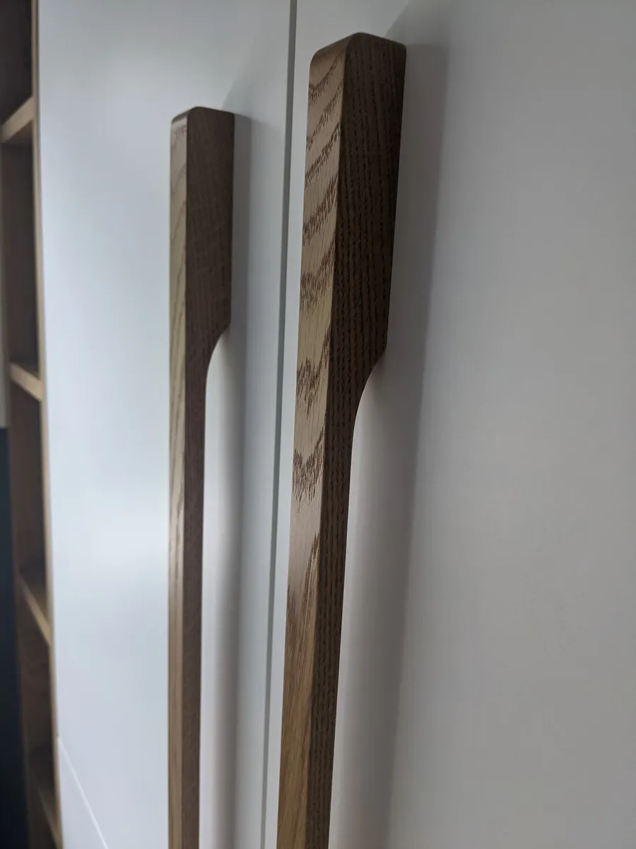 Oak shelving & cupboard