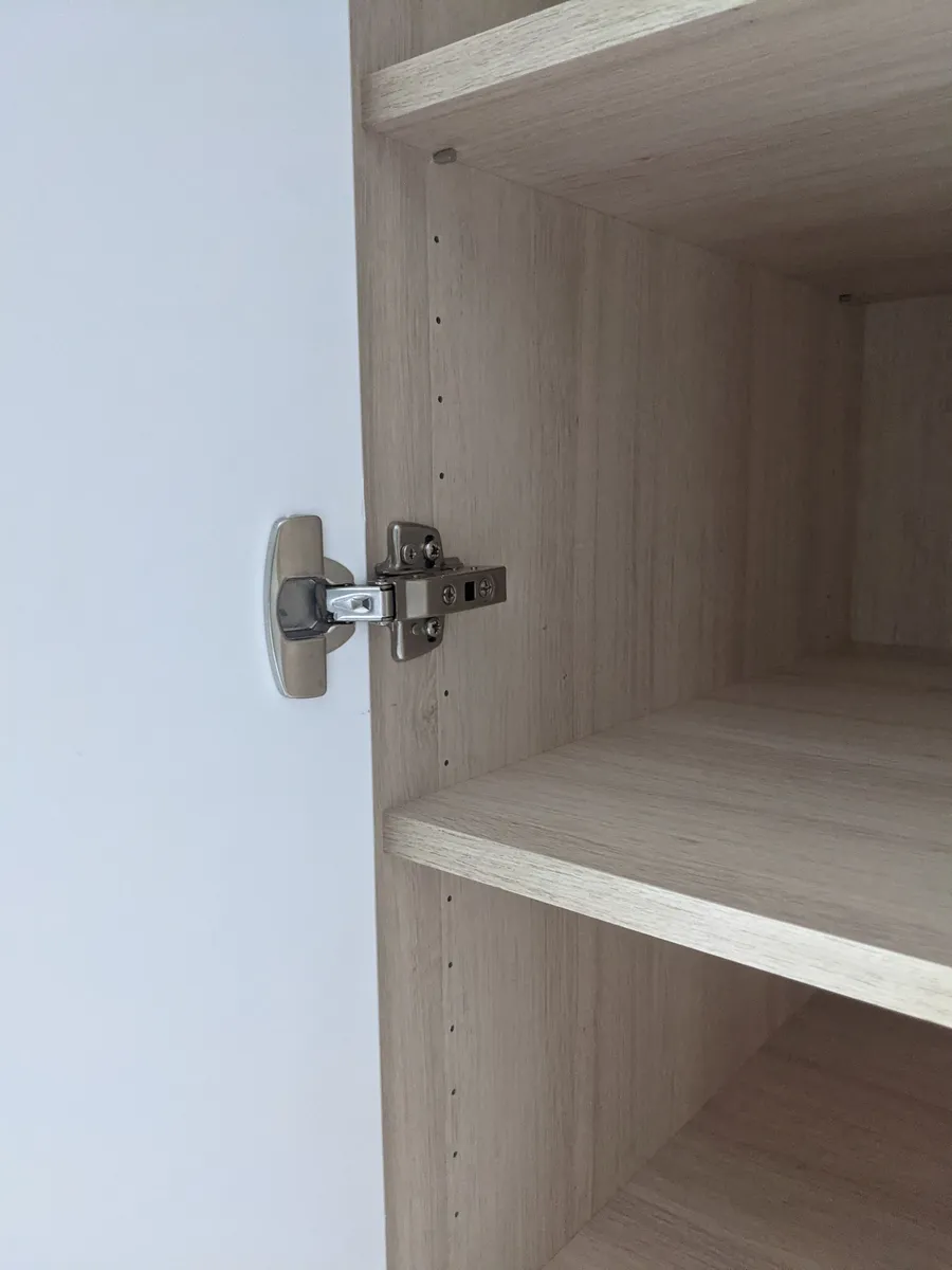 Oak shelving & cupboard