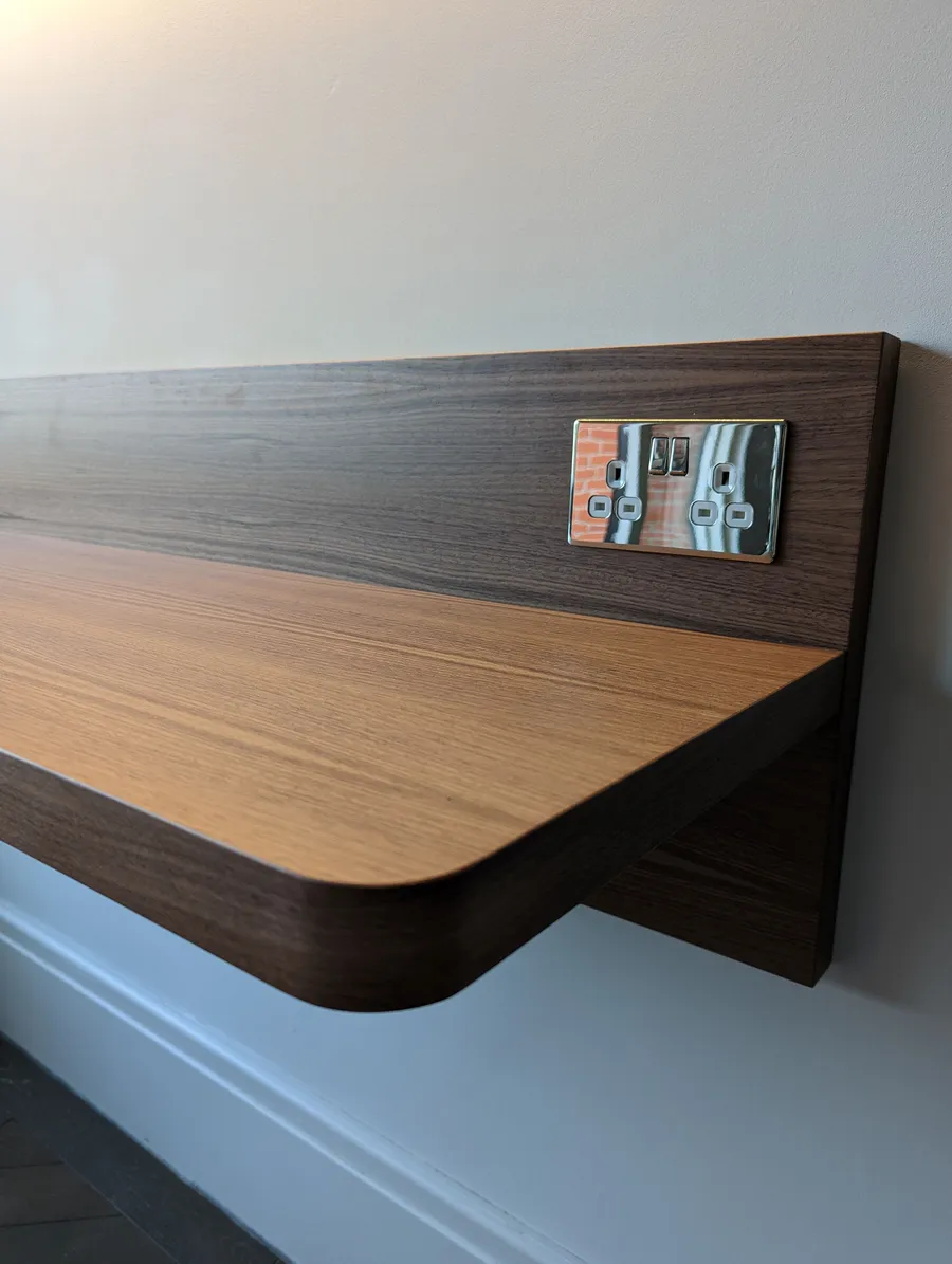 Floating desk & shelves
