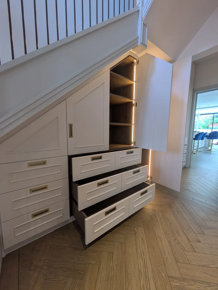 Under stairs dresser